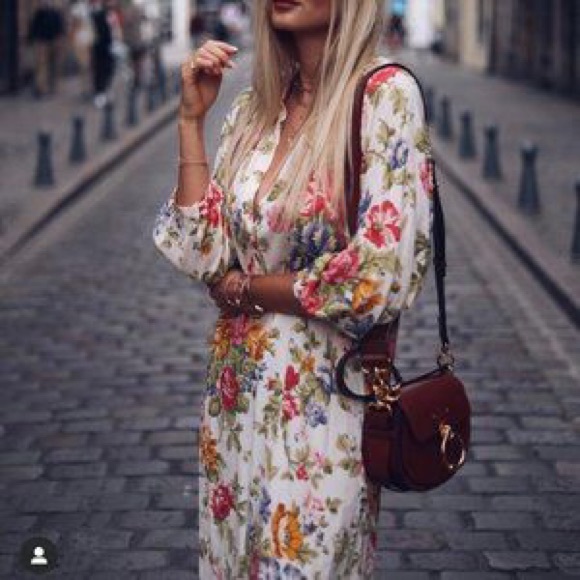 Zara Floral Print Dress - Picture 3 of 11